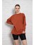 Unisex Uzun Kollu Iki Iplik Kiremit Oversize Sweatshirt IRF058 İRF058 3