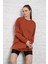 Unisex Uzun Kollu Iki Iplik Kiremit Oversize Sweatshirt IRF058 İRF058 4