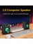 USB Kablolu Bilgisayar Hoparlörler, LED Stereo Subwoofer Pc Hoparlörler, Laptop Mini Hoparlörler, Ofis Ev Mini USB Multimedya Hoparlörler | Subwoofer Siyah (Yurt Dışından) 3