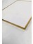 Üçlü Alüminyum Gold Metal Çerçeveli Camlı Tablo Poster Set 2