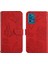 Zte Blade V30 Vita Red Için Şakayık Deri Kılıf (Yurt Dışından) 1