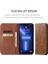 iPhone 13 Pro Için Vintage Deri Cüzdan Telefon Kılıfı - Haki (Yurt Dışından) 4