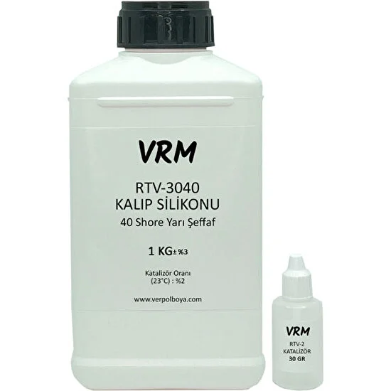 VRM Vernikrecinemarketi Rtv-2 Yarı Şeffaf - Sert Kalıp Silikonu (40 Shore) - 1 kg