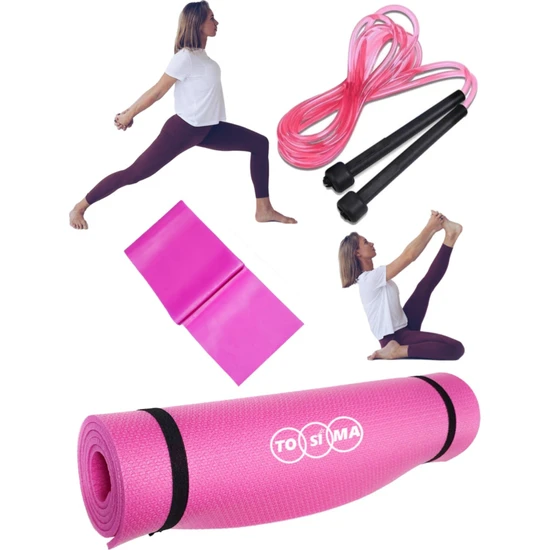 Tosima Pilates Minderi Yoga Minderi Pilates Matı Set Yoga Matı 3 Parça Özel Set