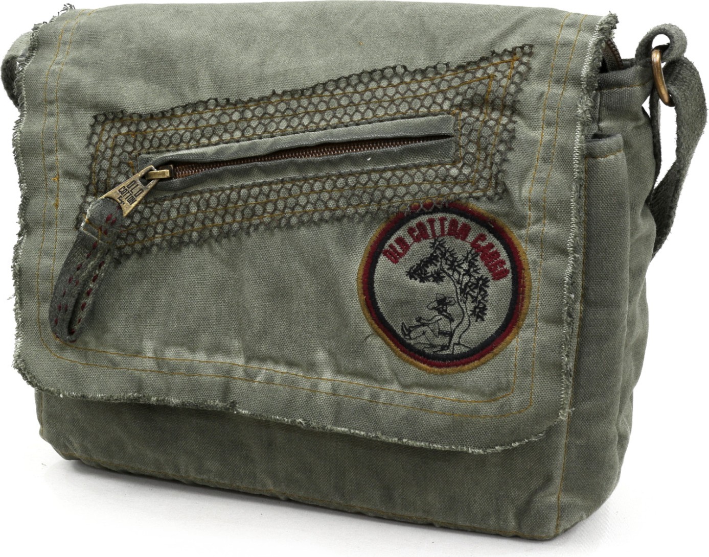 Old Cotton Cargo 7136 Küçük Omuz Çantası Kanvas Bag Okul Tablet Çantası