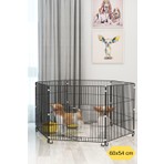 Arspolo Katlanır Metal Köpek Oyun Alanı , Evcil Hayvan Oyun Alanı , Köpek Çiti , Tavşan Çiti 60X54 cm