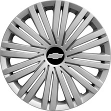 PackGar Chevrolet Lacetti Hb 15 Inç Jant Kapağı Amblemli Gri 4'lü Takım 126