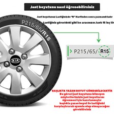 PackGar Kia Besta 14 Inç Jant Kapağı Amblemli Gri 4'lü Set 137