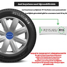 PackGar Ford Fiesta Van 14 Inç Jant Kapağı Amblemli Gri 4'lü Takım 116