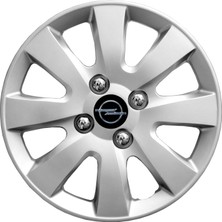 PackGar Opel Corsa C 15 Inç Uyumlu Jant Kapağı Amblemli Gri 4'lü Takım 127