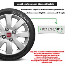 PackGar Fiat Marea 14 Inç Jant Kapağı Amblemli Gri 4 Adet 1 Takım 137