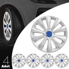 PackGar Ford Courier 16 Inç Jant Kapağı Amblemli Gri 4'lü Set 143