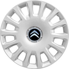 PackGar Citroen C3 Picasso 14 Inç Uyumlu Jant Kapağı Amblemli Gri 4 Adet 1 Takım 144