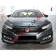 Hasakman Honda Civic Fc5 Batman Yarasa Ayna Kapağı Piano Black 2016 2017 2018 2019 2020 2021