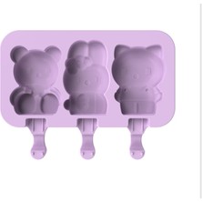 Xinhang 3 Izgara Elips Dondurma Modu Ev Do Buz Küpleri Buz Enayi Sorbet Popsicle Dondurma Silikon Kalıp Popsicle Sticks ile | Dondurma Çubukları (Yurt Dışından)