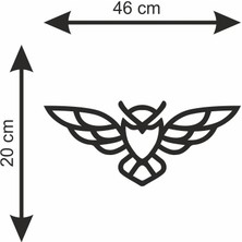 Mart Medya Reklam Baykuş Soyut Ahşap Dekor 46X20 cm