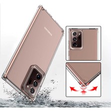 Case World Samsung Galaxy Note 20 Ultra Kapak Şeffaf Kamera ve Köşe Korumalı Silikon Kılıf