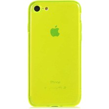 Case World Apple iPhone Se 3 2022 Kapak Kamera Korumalı Neon Renkli Silikon Kılıf - Neon Sarı