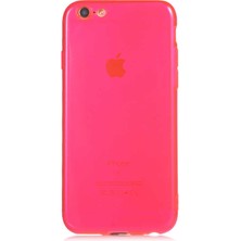 Case World Apple iPhone 6s Kapak Kamera Korumalı Neon Renkli Silikon Kılıf - Neon Pembe