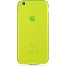 Case World Apple iPhone 6s Kapak Kamera Korumalı Neon Renkli Silikon Kılıf - Neon Sarı