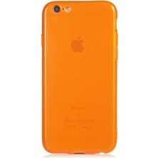 Case World Apple iPhone 6s Kapak Kamera Korumalı Neon Renkli Silikon Kılıf - Neon Turuncu