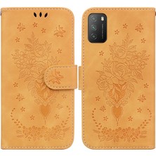 PLZ Shop Xiaomi Poco M3 / Redmi 9 Power Sarı Için Deri Kılıf (Yurt Dışından)