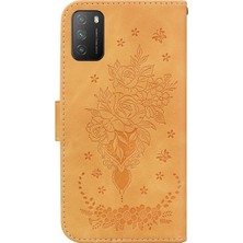 PLZ Shop Xiaomi Poco M3 / Redmi 9 Power Sarı Için Deri Kılıf (Yurt Dışından)