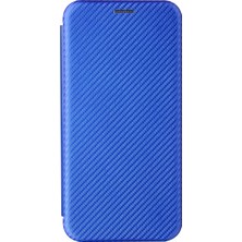 PLZ Shop Xiaomi Poco M3 Karbon Fiber Manyetik Pu Kasası Mavisi Için (Yurt Dışından)