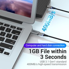 Vention USB 3.0 To Type C Çevirici Dönüştürücü Otg Adaptör Gri Cdph0