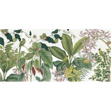 Eko Dekor Botanik Özel Tasarım Duvar Kağıdı  Kanvas Tek Parca