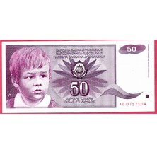 TK Yugoslavya 50 Dınara 1990 Çil