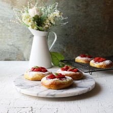 Akayev Mermer Leylak 30 cm Döner Standlı Sunumluk