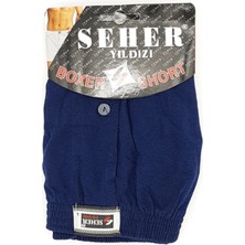 Seher Yıldızı 6 Adet Lacivert Seher Yıldızı Penye Düz Boxer 0008