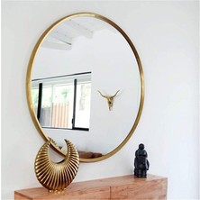 Hitit Dekorasyon Helya Gold Metal Duvar Aynası