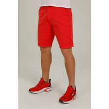 Superfly Men Chino Lycra Short Kırmızı Erkek Şort 22704-06