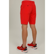 Superfly Men Chino Lycra Short Kırmızı Erkek Şort 22704-06