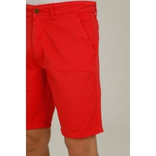 Superfly Men Chino Lycra Short Kırmızı Erkek Şort 22704-06