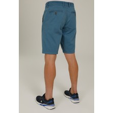 Superfly Men Chino Lycra Short Indıgo Erkek Şort 22704-09