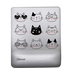 Patili Kedili Bilek Destekli Mouse Pad Fare Altlığı