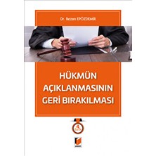 Adalet Yayınevi Hükmün Açıklanmasının Geri Bırakılması - Rezan Epözdemir