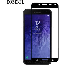 Canpay Samsung Galaxy J4 Uyumlu Ekran Koruyucu Tam Kaplayan Full Kavisli, Hd, Kırılmaz 5d Cam Siyah