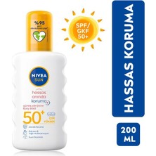 Nıvea Sun Spf 50 Güneş Alerjisine Karşı Hassas  Güneş Spreyi 200ML+ Plaj Çantası