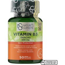 Nature's Supreme Vitamin B3 500 Mg (No Flush) 50 Kapsül