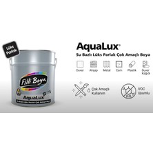 Filli Boya  Aqualux Çok Amaçlı Ahşap Metal Cam Plastik Seramik Boyası 2.5lt+Astarix 2.5lt+Boyama Seti  ANDEZİT40