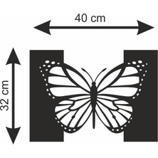 Mart Medya Reklam Kelebek Ahşap Dekor 40X50 cm