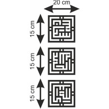Mart Medya Reklam Sübhanallah - Elhamdülillah - Allahüekber Üçlü Ahşap Dekor 45X20 cm