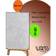 Womb Hobby Frida Kahlo Sayılarla Boyama Seti 40X50 cm Tuvale Gerili