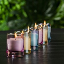 Asya Bazaar 6' Lı Dekoratif Renkli Bardak Mum