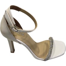 Guja %100 Orjinal Bayan Tek Bant Taşlı Topuklu Abiye Sandalet