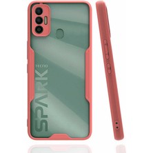 KZY Tecno Spark 7t Kılıf Kamera Korumalı Colorful Kapak - Pembe